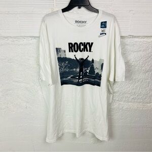 NWT Rocky White cotton Short Sleeve movie Graphic Tee size 3X